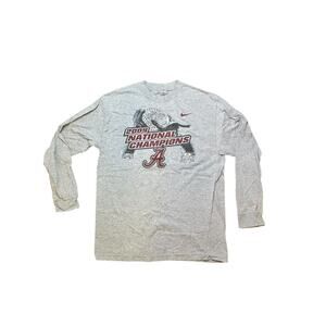 Nike Alabama Football 2009 National Championship Long Sleeve T-Shirt Size M